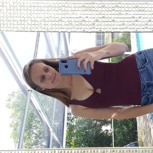 Dark purple sleeveless top